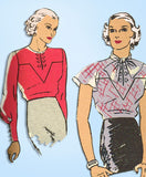 1930s Vintage Butterick Sewing Pattern 5669 Stunning Misses Blouse Size 32 Bust - Vintage4me2