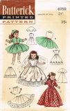 1950s Vintage Butterick Sewing Pattern 6759 Uncut 21 Inch Doll Clothes