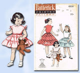 1950s Vintage Butterick Sewing Pattern 6826 Girls 3 Tiered Skirt & Blouse Size 6 - Vintage4me2