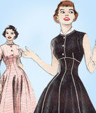 1950s Vintage Butterick Sewing Pattern 6913 Uncut Empire Princess Dress Sz 30 B - Vintage4me2