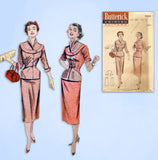 1950s Vintage Butterick Sewing Pattern 6924 Uncut Midcentury Modern Suit Sz 30 B
