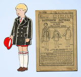 1920s Vintage Butterick Sewing Pattern 7056 FF Toddler Boys Over Coat Sz 5 25B - Vintage4me2