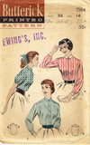 1950s Original Vintage Butterick Sewing Pattern 7164 Uncut Misses Blouse Sz 32 B