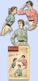 1950s Original Vintage Butterick Sewing Pattern 7164 Uncut Misses Blouse Sz 32 B