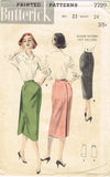 1950s Vintage Butterick Sewing Pattern 7799 Uncut Misses Wrap Skirt Size 24 W