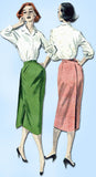 1950s Vintage Butterick Sewing Pattern 7799 Uncut Misses Wrap Skirt Size 24 W