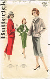 1950s Original Vintage Butterick Pattern 7901 Uncut Misses Slender Suit Sz 34B