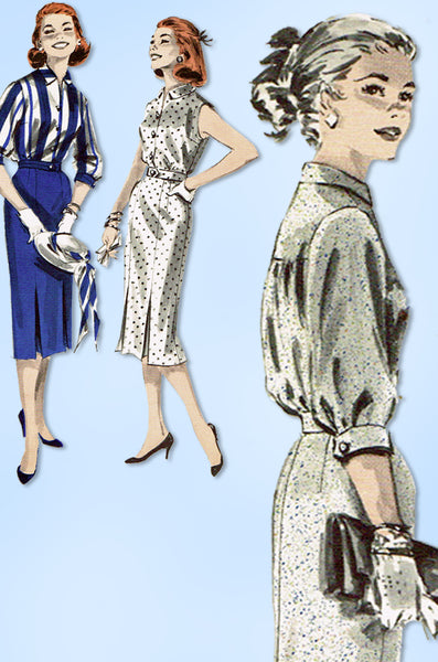 1950s Original Vintage Butterick Pattern 8024 Uncut Misses Skirt & Blouse Sz 36B