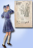 1930s Vintage Butterick Sewing Pattern 8077 Uncut Toddler Girls Tucked Dress Sz5