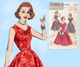 Butterick 8115: 1950s Stunning Misses Cocktail Dress 32 B Vintage Sewing Pattern