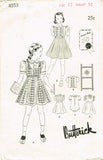 1930s Vintage Butterick Sewing Pattern 8553 Girls Pantie Blouse & Jumper Size 10