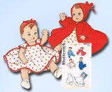 1950s Vintage Butterick Sewing Pattern 8800 11-12 Inch Baby Doll Clothes Set Complete