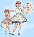 1950s Vintage Butterick Seawing Pattern 9424 Uncut Toddler Girls Sun Dress Sz 2