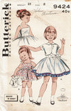 1950s Vintage Butterick Seawing Pattern 9424 Uncut Toddler Girls Sun Dress Sz 2