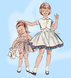 1950s Vintage Butterick Seawing Pattern 9424 Uncut Toddler Girls Sun Dress Sz 2