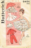 1950s Vintage Butterick Sewing Pattern 9456 Toddler Girls Ruffle Petticoat Sz 6