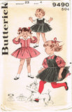 1960s Vintage Butterick Sewing Pattern 9490 Uncut Toddler Girls Dress & Jumper 4