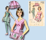 Butterick 9982: 1960s Misses Gingham Cross Stitch Apron SM Vintage Sewing Pattern