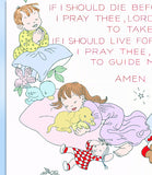 1940s Vintage Design Embroidery Transfer 533 Uncut Now I Lay Me Prayer Sampler