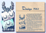 1930s Vintage Design Embroidery Transfer 7063 Rose Wreath Pillowcase Motifs