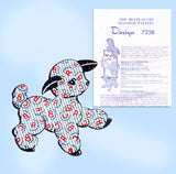 1950s Vintage Design Transfer Pattern 7258 Cute Uncut Stuffed Animal Set