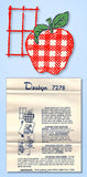 1940s Vintage Design Embroidery Transfer 7278 Uncut Gingham Fruit Tea Towels