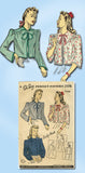 1940s Vintage Du Barry Sewing Pattern 2709 WWII Misses Bedjacket Size 38 40 Bust - Vintage4me2