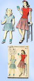 1940s Vintage Du Barry Sewing Pattern 2714 WWII Girls Dress and Jerkin Size 14 - Vintage4me2