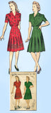 1940s Vintage Du Barry Sewing Pattern 5550 FF WWII Misses Shirtwaist Dress 32B - Vintage4me2