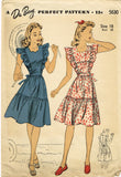 1940s Vintage Du Barry Sewing Pattern 5630 Uncut WWII Misses Sun Dress Size 36 B - Vintage4me2