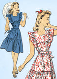 1940s Vintage Du Barry Sewing Pattern 5630 Uncut WWII Misses Sun Dress Size 30B - Vintage4me2