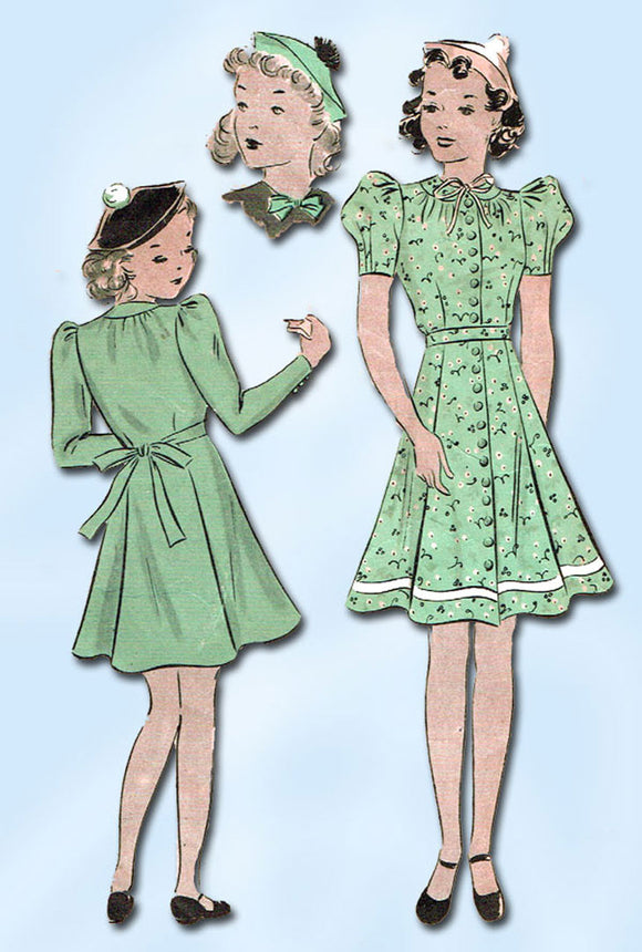 1930s Vintage Hollywood Sewing Pattern 1321 Little Girls Dress and Beret Size 8 - Vintage4me2