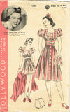 1940s Vintage Hollywood Starlet Sewing Pattern 1802 Uncut Shorts Top & Skirt 34B