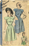 1940s Vintage Hollywood Sewing Pattern 1880 WWII Misses Dress or Jumper Sz 30 B - Vintage4me2
