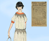 Ladies Home Journal 2727: 1920s Uncut Misses Smocked Dress VTG Sewing Pattern