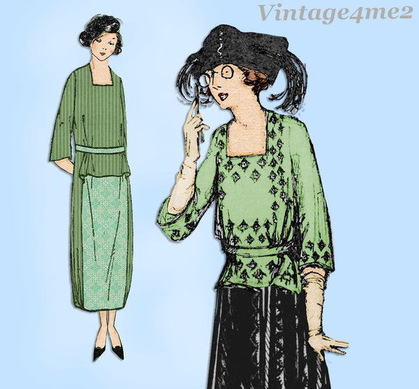 Ladies Home Journal 2746: 1920s Uncut Designer Dress 34B Vintage Sewing Pattern