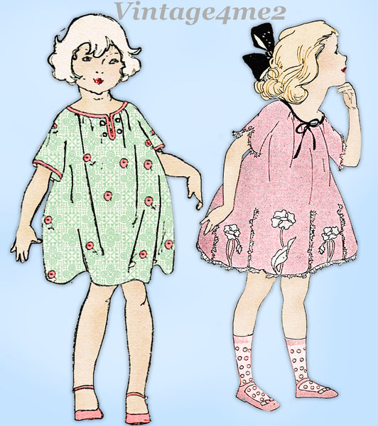 Ladies Home Journal 3591: 1920s Toddler Girls Dress Sz 6 Vintage Sewing Pattern