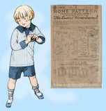 Ladies Home Journal 3943: 1920s Uncut Toddler Boys Suit Sz 4 VTG Sewing Pattern