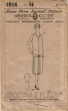 1920s VTG Ladies Home Journal Sewing Pattern 4916 FF Pleated Flapper Dress 36 B