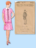 1920s VTG Ladies Home Journal Sewing Pattern 5091 FF Girls Flapper Dress Size 6