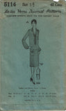 1920s VTG Ladies Home Journal Sewing Pattern 5114 Uncut Flapper Street Dress 34B - Vintage4me2