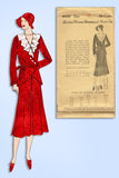 1930s Ladies Home Journal Sewing Pattern 6439 Uncut Misses 2 PC Suit Sz 34 Bust