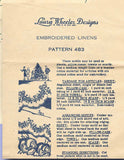 1940s VTG Laura Wheeler Embroidery Transfer 483 Uncut Pansy Pillowcase Motifs