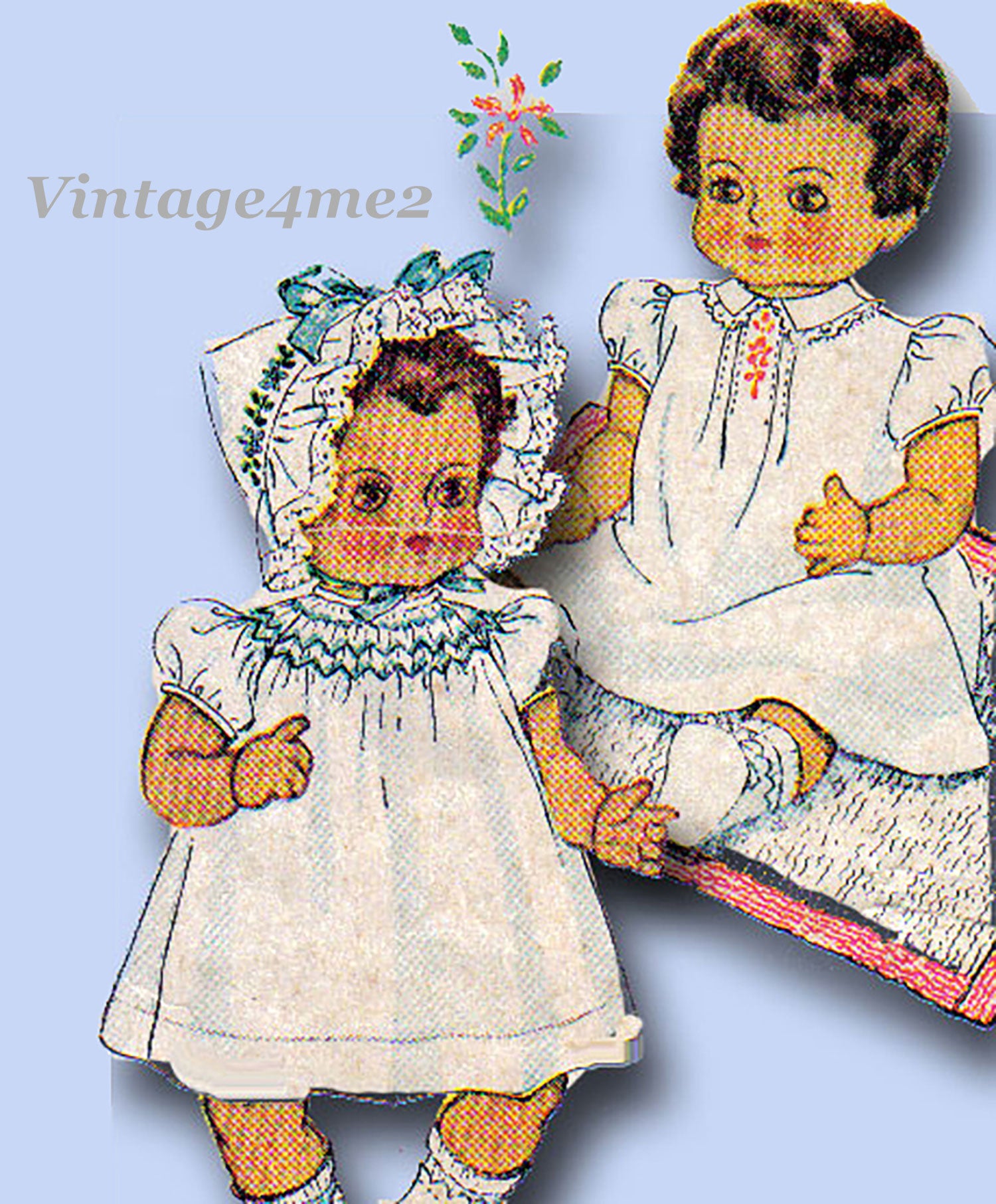 Dolls.Clothes, Horse, House Patterns: 7982 MCCALLS WATERBABIES DOLL  8''-16'' DRESSES, BONNET, UNDIES PATTERN