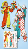 1940s Vintage Kids Halloween Clown Costume 1949 McCall Sewing Pattern Size 6-8 - Vintage4me2