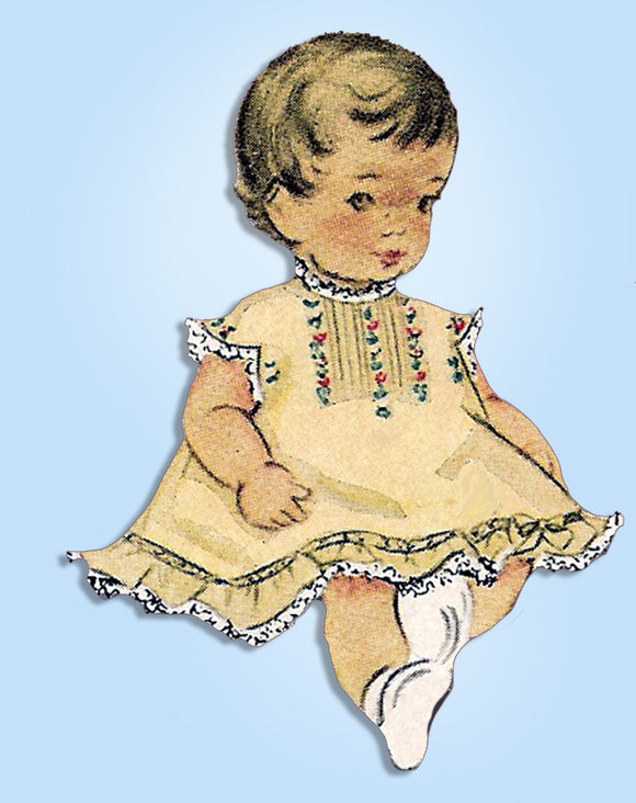 1940s Vintage McCall Sewing Pattern 1618 Babys Heirloom Pinafore & Diaper Cover