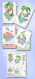 1950s Vintage McCall's Embroidery Transfer 1624 Uncut X-Stitch Tropical Birds