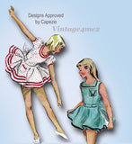 McCall's 1785: 1950s Rare Girls Capezio Dance Costume Sz6 Vintage Sewing Pattern