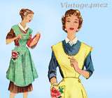 McCall's 1804: 1950s Charming Misses Apron Sz 42-44 Bust Vintage Sewing Pattern