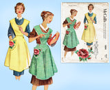 McCall's 1804: 1950s Charming Misses Apron Sz 42-44 Bust Vintage Sewing Pattern